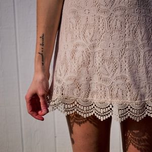 Boho Crochet Mini Dress